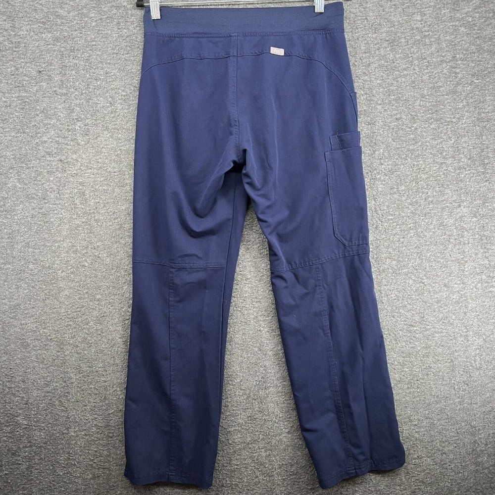 Figs Scrub Pants Womens Small Petite Blue High Waisted 2.0 Yoga Waistband - Picture 9 of 13